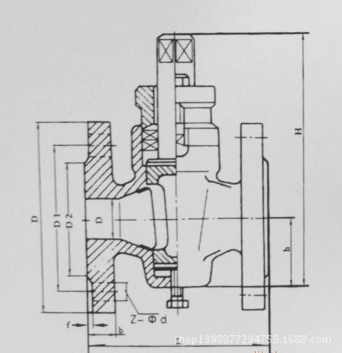二通X43W-10旋塞閥參數(shù)圖